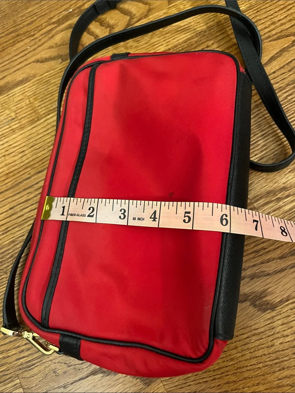 Michael Kors Jet Set Charm Nylon Red Crossbody Bag
